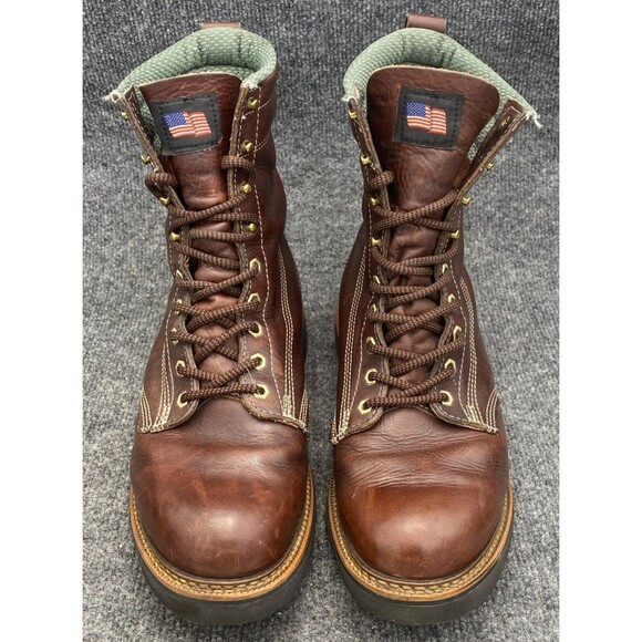 Duluth Trading F2892-11 MADE IN USA 125 Work Boots Brown Leather 11.5 W EH - Picture 10 of 16